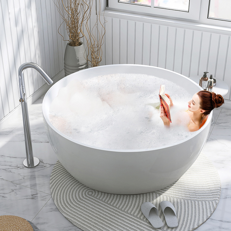 cUPC North America luxuriöse runde Badezimmer-Badewannen, klassische freistehende Badewanne aus Acryl mit Whirlpool