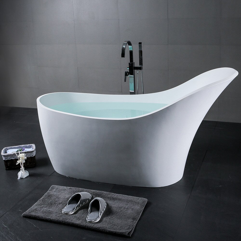 Neues Design, moderne, ovale, freistehende Hotel-Badewanne aus Acryl, 170 cm, kleine Größe