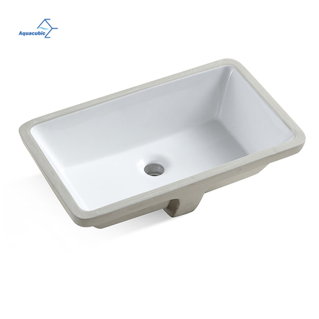 Luxuriöses weißes Badezimmer-Keramik-Rechteck-Unterbauwaschbecken, Waschbecken unter der Theke, Hotelwaschbecken