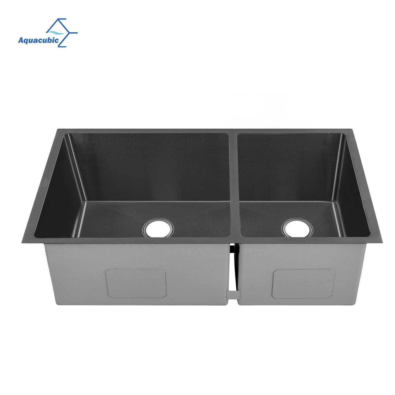 32-Zoll-Edelstahl-handgefertigte Unterbau-Küchenspüle mit Doppelbecken