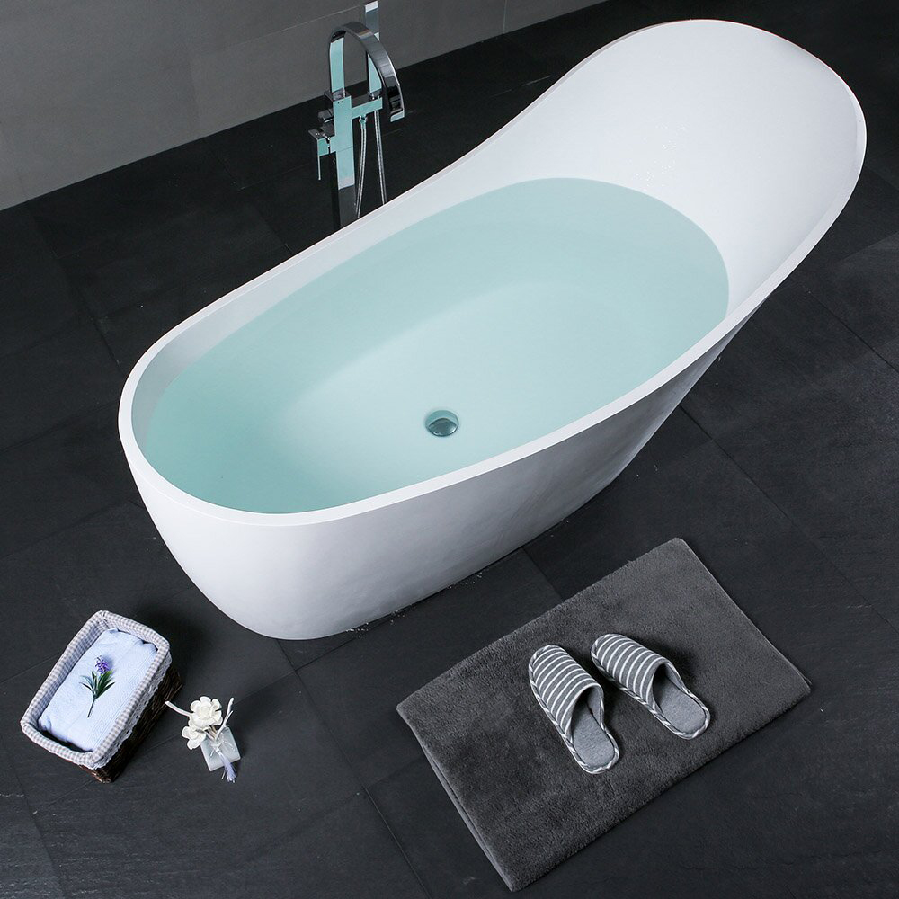 Neues Design, moderne, ovale, freistehende Hotel-Badewanne aus Acryl, 170 cm, kleine Größe