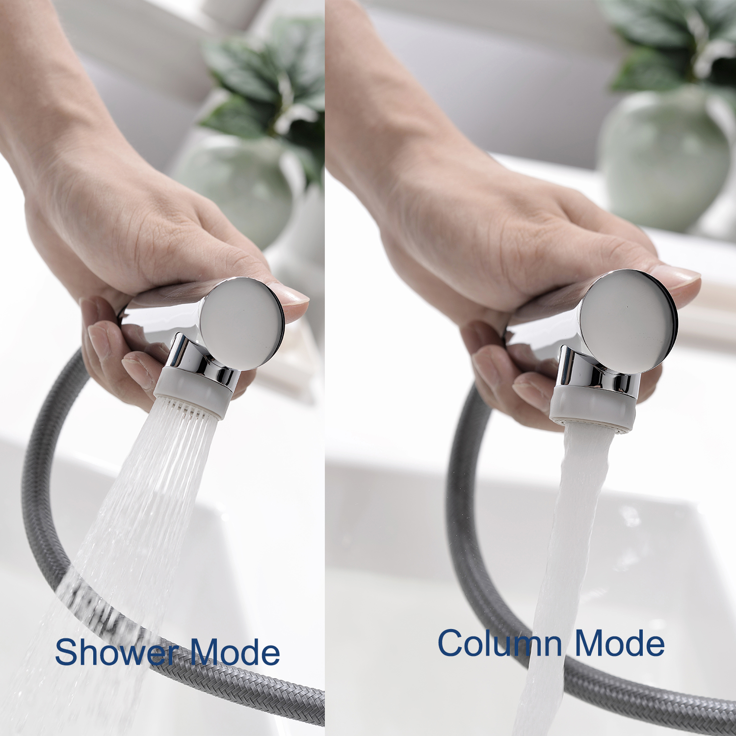 Aquacubic Factory Supplier 360 drehbare Chrom-moderne Waschbeckenarmaturen Ziehen Sie den Wasserhahn im Badezimmer heraus