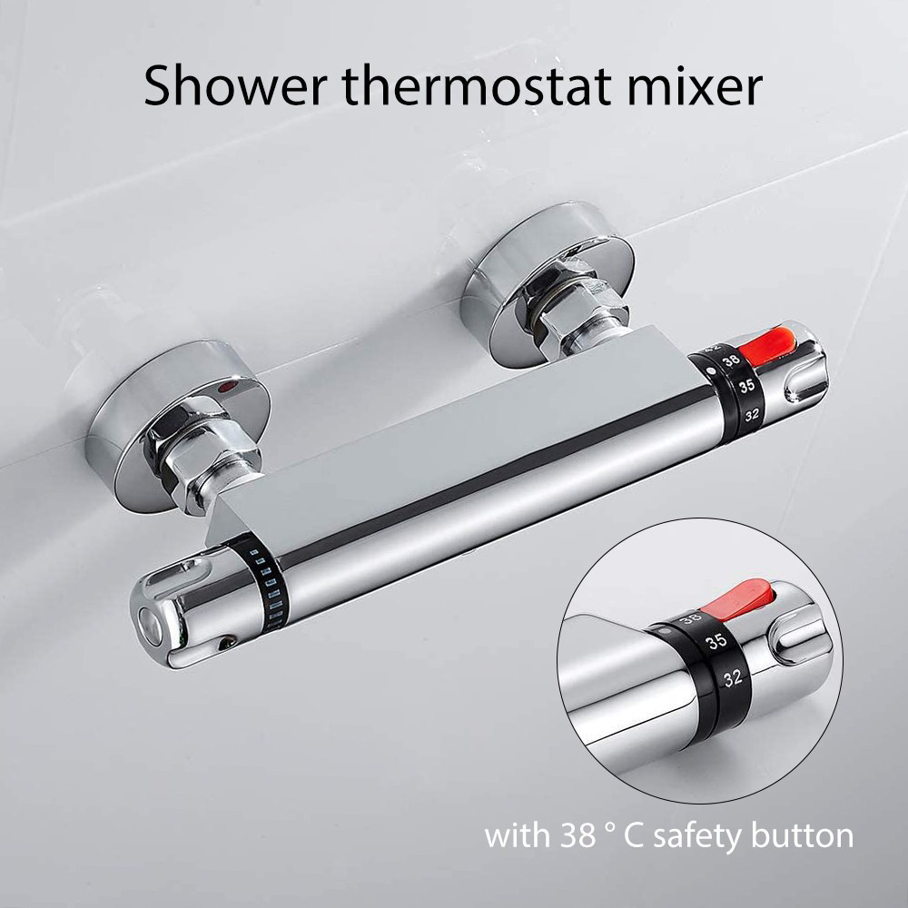 Aquacubic Badezimmer-Wandmontage, Heiß- und Kaltwasser-Thermostat-Duschmischer-Wasserhahnventil