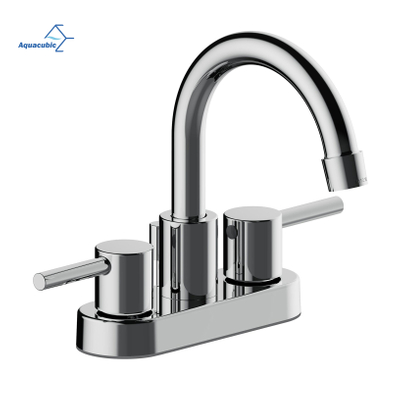 Moderner 3-Loch-Waschtischarmatur 4-Zoll-Centerset 2-Griff-Chrom-RV-Badezimmerarmatur
