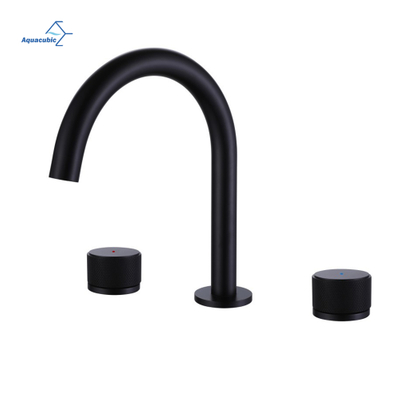 Drei-Loch-Doppelgriff-Waschbecken-Wasserhahn, Badezimmer, heißer und kalter Wasserhahn, hochwertiger Badezimmer-Wasserhahn