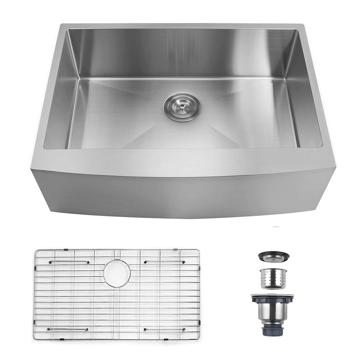 Edelstahl handgefertigte Bauernhausschürze Front UPC Deep Kitchen Sink