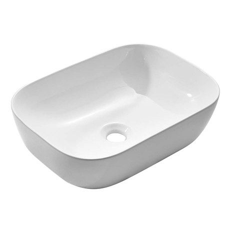 Aquacubic RV künstlerisches Porzellan-Oval-Waschtisch-Waschtisch-Set für Badezimmer, weißes Keramik-Waschbecken