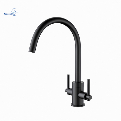 Einloch-Brückenhahn aus massivem Messing mit massivem Waschbecken