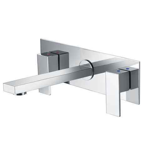 Cupc CE Wandmontierter Doppelgriff-Badezimmer-Waschraum-Waschraum-Waschtisch-Wasserhahn