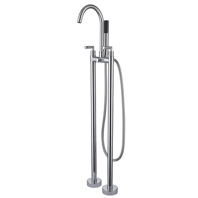Aquacubic Home Freistehende Badewanne, bodenmontierte Wasserfallarmaturen mit Handbrause