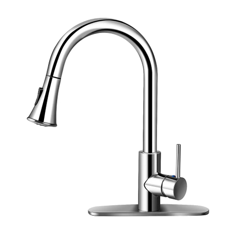 360 Rotation Zinklegierung Einloch gebürstet Pull Down Kitchen Sink Wasserhahn / Wasserhahn