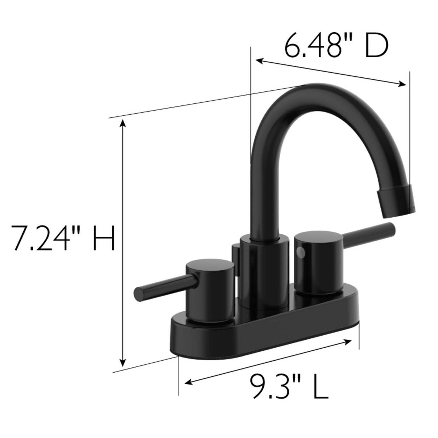 Badarmatur 2 Griff High Arc Dual Griff 4 Zoll Centerset Waschbecken Wasserhahn