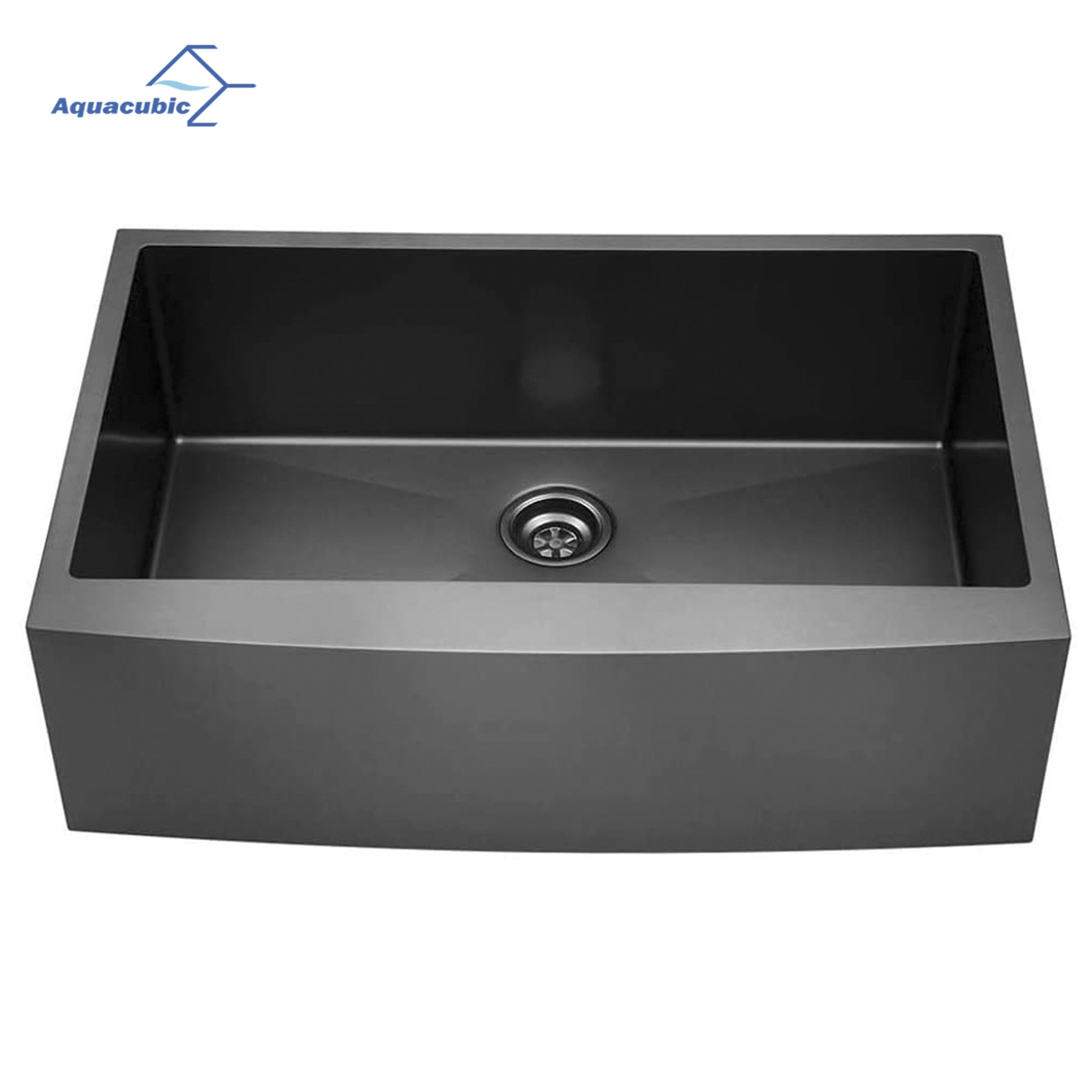 Aquacubic cUPC-zertifiziertes Gunmetal Black Single Bowl Farmhouse Kitchen Sink